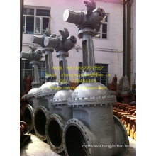 Flanged Dn700 Pn16 Cast Steel Electric Actuator Gate Valve